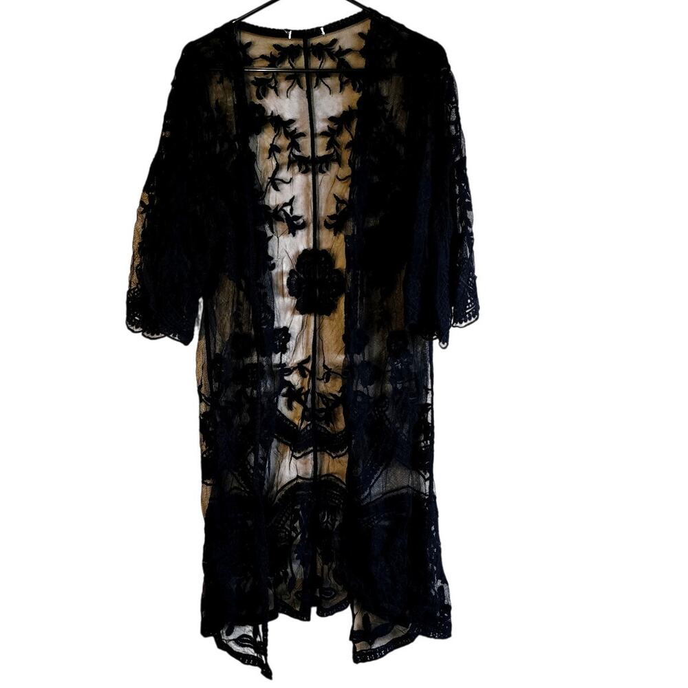 Long lace cover up cardigan